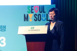 Ms. Chunmei Li introduces Beijing’s ETS Scheme (Source: SMG)